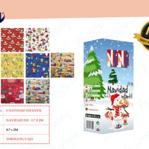 ROLLO PAPEL NAVIDAD INFANTIL  2x0,70M