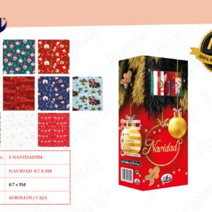 ROLLO PAPEL NAVIDAD 5m x 0.7m