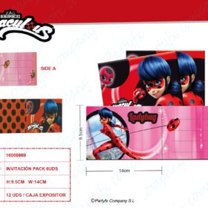 INVITACIONES C/SOBRE LADYBUG  PK-6UDS