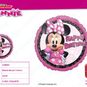 Standard Minnie Mouse Forever HBD Globo foil