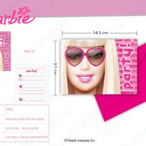 TARJETA DE INVITACION DE BARBIE FABULOUS 6UDS