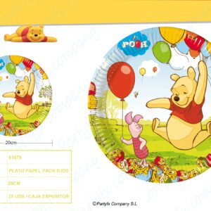 PLATO DE PAPEL 20CM WENNIE & PIGLET  6UDS