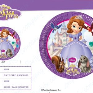 PLATOS DE PAPEL 23CM SOFIA THE FIRST  PK-8UDS
