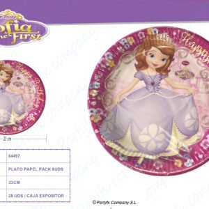 PLATOS DE PAPEL 23CM SOFIA THE FIRST PK-8UDS