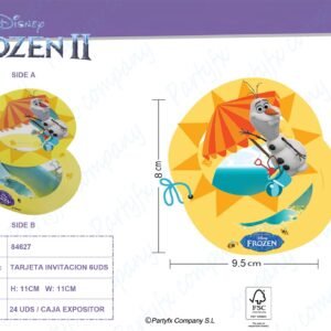 TARJETA DE INVITACION OLAF SUMMER  PK-6UDS