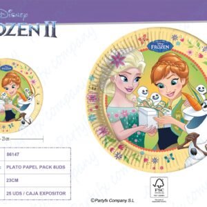 PLATOS DE PAPEL 23CM FROZEN FEVER PK-8UDS