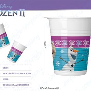VASOS DE PLASTICO FROZEN NORTHERN LIGHTS  PK- 8UNDS