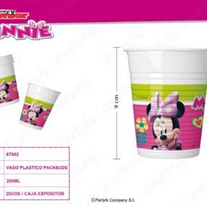 VASOS DE PLASTICO 200ML MINNIE HAPPY HELPERS PK-6 UDS