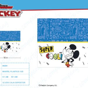 MANTEL DE PLASTICO 120X180CM MICKEY SUPER COOL