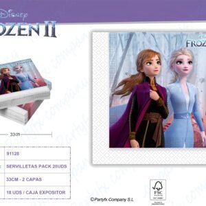 SERVILLETAS PAPEL 2CAPAS DE FROZEN II PK -20UNDS