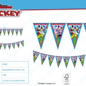 BANDERIN DE PAPEL MICKEY ROCK THE HOUSE