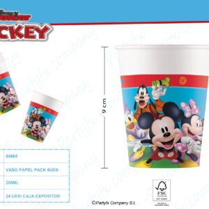 VASOS DE PAPEL 200ML MICKEY ROCK THE HOUSE PK-6UDS