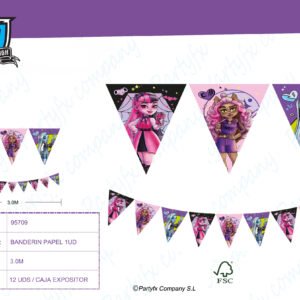 BANDERIN PAPEL 3M DE MONSTER HIGH