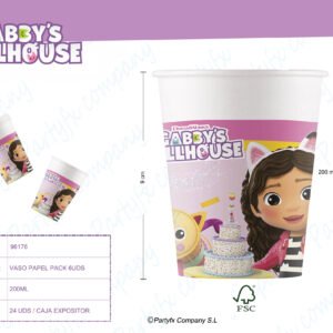 8 VASOS 20 CL CASA MU?ECAS GABBY