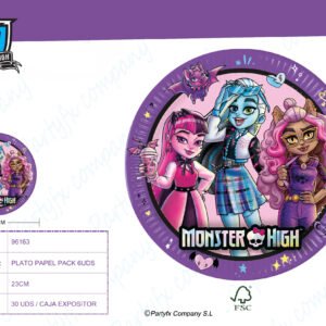 PLATOS DE PAPEL 23CM DE MONSTER HIGH