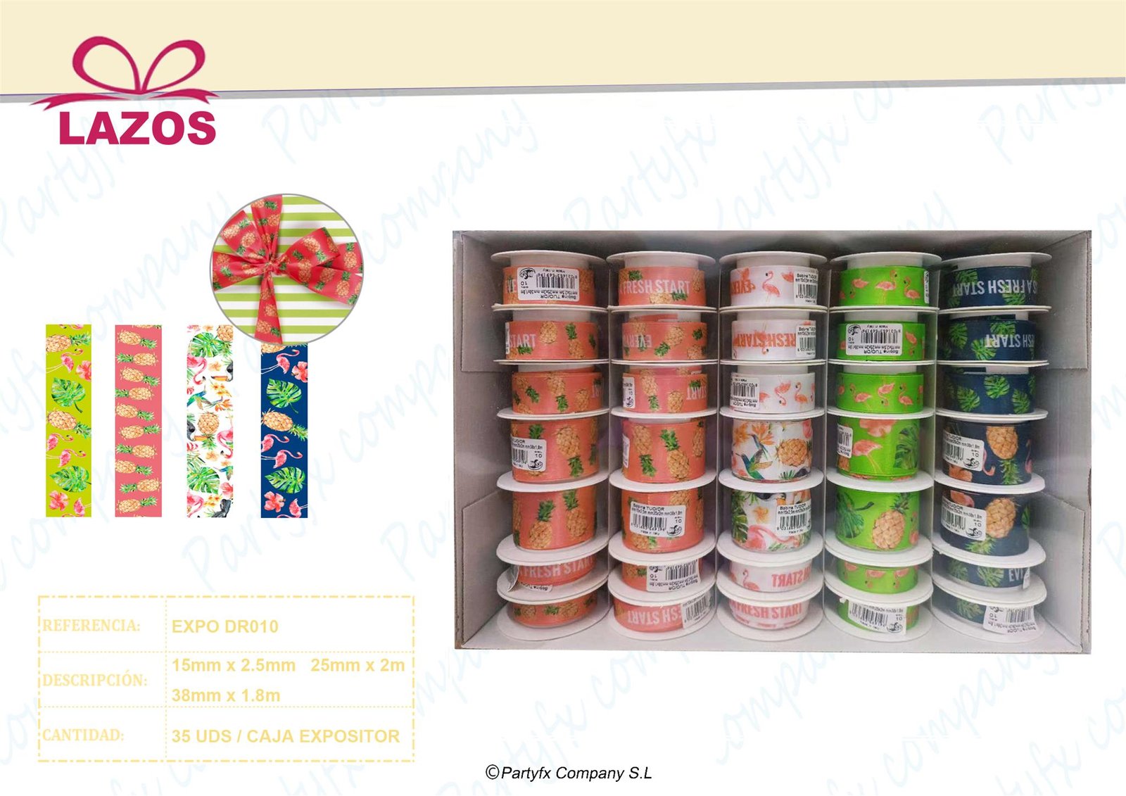 EXPO/DR - 35 BOBINE NASTRO TUOMM 15 MT 2,5MM 25 MT 2MM 38 MT 1,8