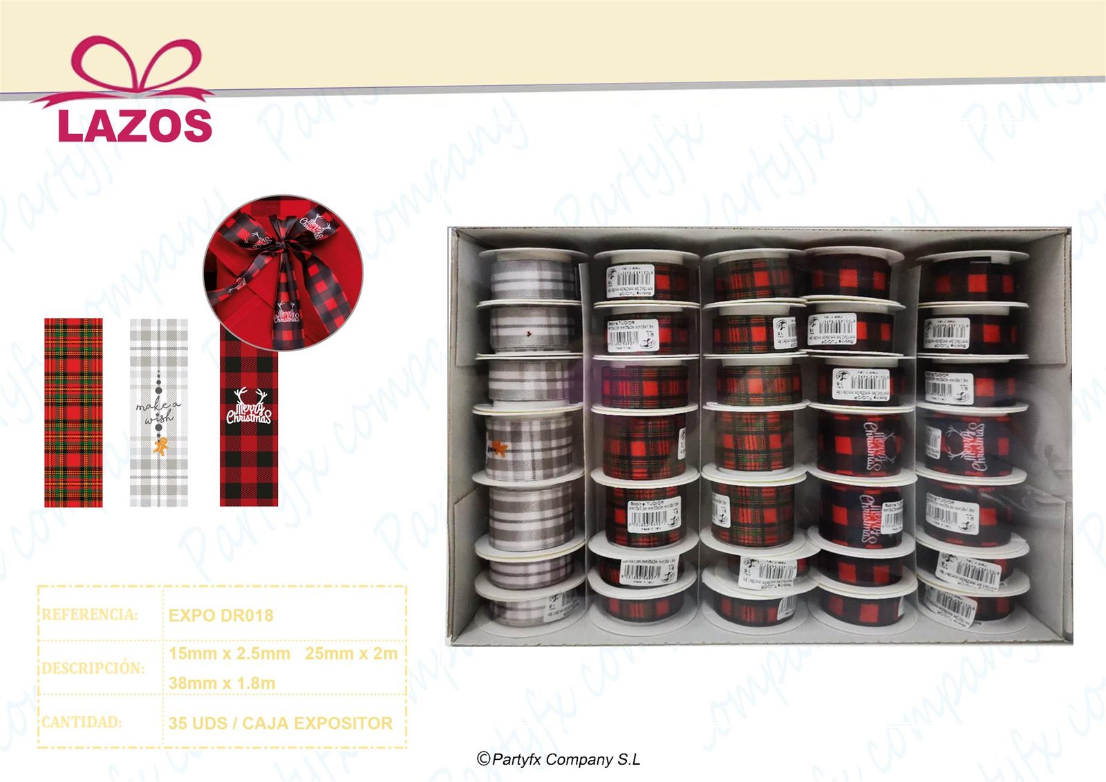 EXPO/DR - 35 BOBINE NASTRO TUOMM 15 MT 2,5MM 25 MT 2MM 38 MT 1,8