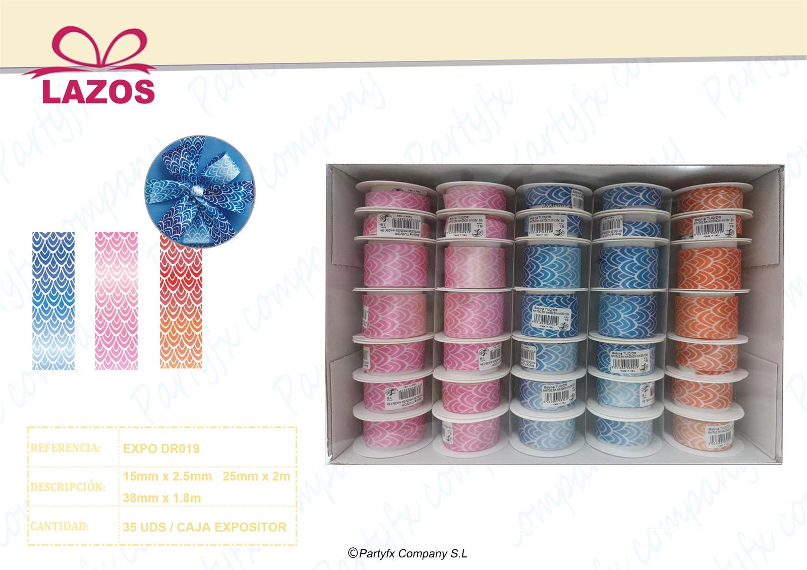 EXPO/DR - 35 BOBINE NASTRO TUOMM 15 MT 2,5MM 25 MT 2MM 38 MT 1,8