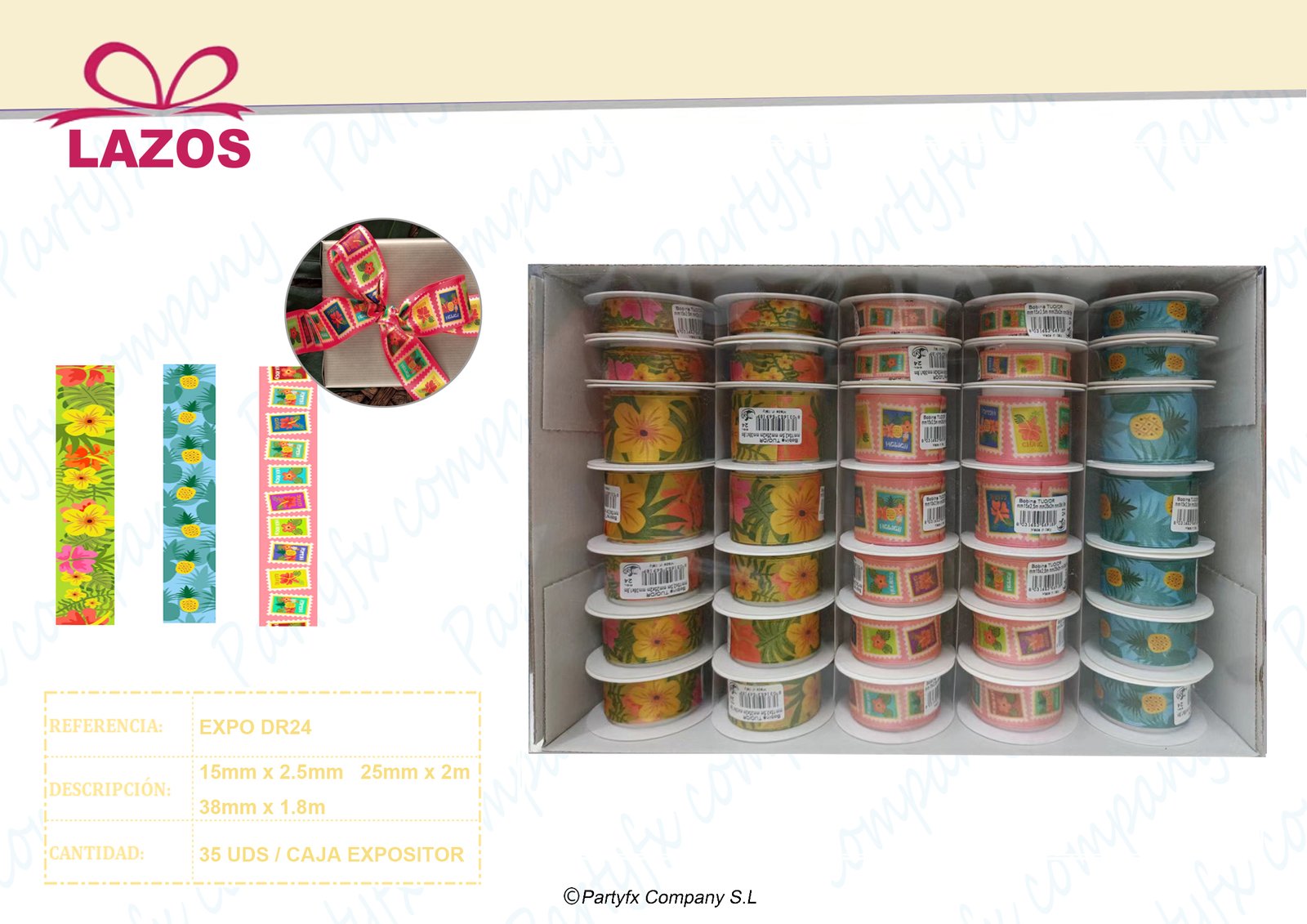 EXPO/DR - 35 BOBINE NASTRO TUOMM 15 MT 2,5MM 25 MT 2MM 38 MT 1,8