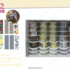 EXPO/GG - 35 BOBINE NASTRO TUO
MM 15 MT 2,5
MM 25 MT 2
MM 38 MT 1,8