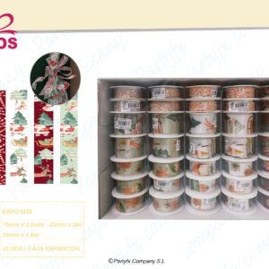 EXPO/SI - 35 BOBINE NASTRO TUO
MM 15 MT 2,5
MM 25 MT 2
MM 38 MT 1,8