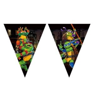 BANDERIN TRIANGULAR 9 PANELES TORTUGAS NINJA