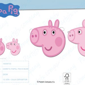 CARETAS PEPPA PIG PK-6UDS