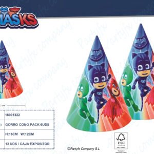 SOMBRERO DE PJMASK 6UDS