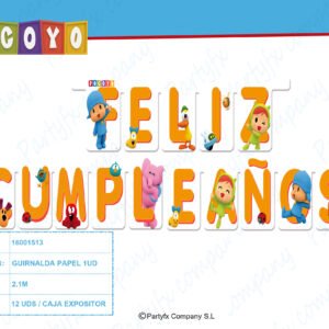 GUIRNALDA FELIZ CUMPLEA?OS POCOYO Y NINA
