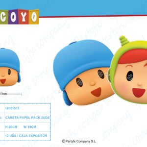 CARETAS POCOYO Y NINAPK-6UDS