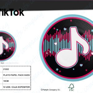 PLATOS 18 CM DE TIKTOK PACK 8UDS