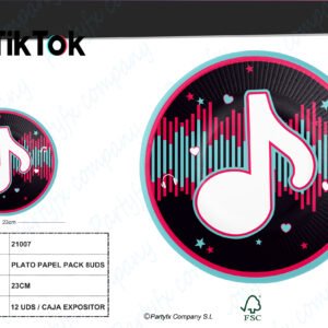 PLATOS 23 CM DE TIKTOK PACK 8UDS