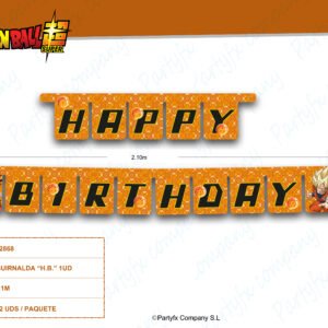 GUIRNALDA HAPPY BIRTHDAY 2.10M DE DRAGON BALL