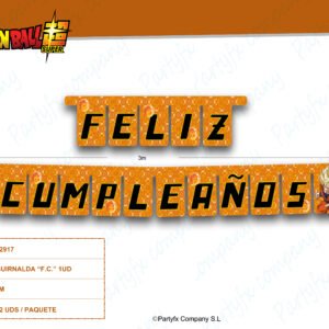 GUIRNALDA FELIZ CUMPLEANOS 3M DE DRAGON BALL