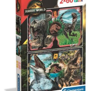 Puzzle 2x60 el. SuperColor. Jurassic World Clementoni