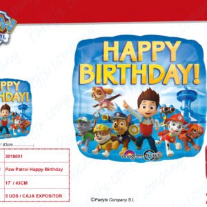 Paw Patrol Happy Birthday GLOBO FOIL 43 cm