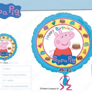 "Peppa Pig Happy Birthday" GLOBO FOILround   43cm