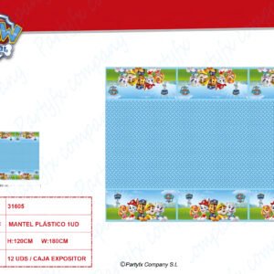 MANTEL PLASTICO 120X180CM PATRULLA CANINA