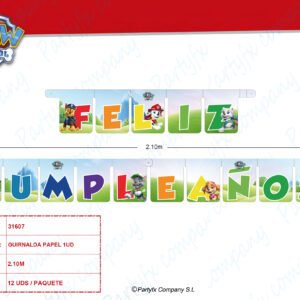 GUIRNALDA PAPEL "FELIZ CUMPLEANOS"2.1M