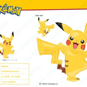 AirWalkers "Pikachu" Globo foil,  132 x 139 cm
