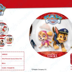 Orbz "Paw Patrol Chase and Marshall" Globo foil Clear,  38 x 40 cm