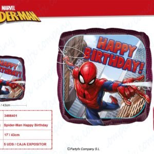 "Spider-Man Happy Birthday" GLOBO FOILSquare