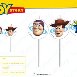 PAJITAS DE PLASTICO TOY STORY 3  PK-8UDS