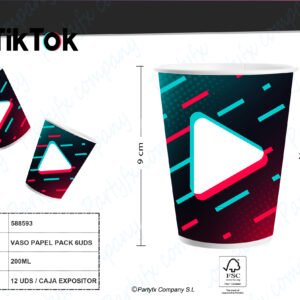 8 VASOS 200ml TIK TOK