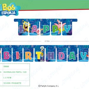 GUIRNALDA PAPEL"HB" 2.1M DE BOB ESPONJA