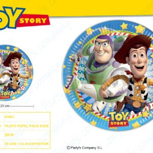 PLATOS DE PAPEL 20CM TOY STORY STAR POWER PK-8UDS