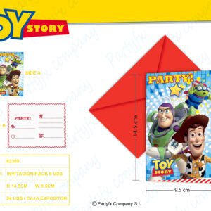 TARJETA DE INVITACION TOY STORY STAR POWER 8UDS