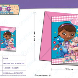 TARJETA DE INVITACION DOC MC STUFFINS PK-8UDS
