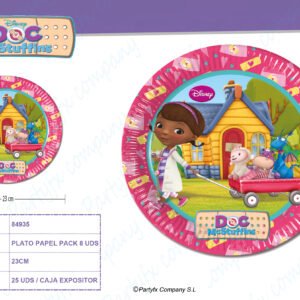 PLATOS DE PAPEL 23CM DOC MCSTUFFINS PK-8UDS