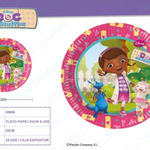 PLATOS DE PAPEL 20CM DOC MCSTUFFINS PK-8UDS